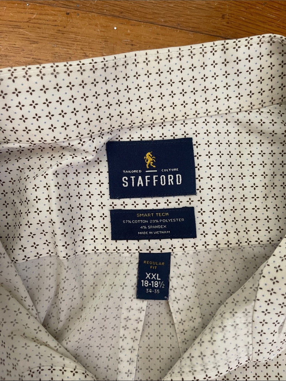Men’s Micro-Pattern Long-Sleeve Shirt - Picture 2 of 3